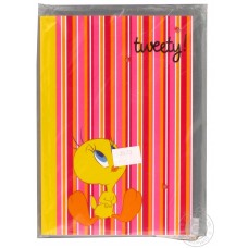 Блокнот Cool for school, А5, 48 л., серия "Tweety", термобиндер, вертикальная проклейка, розовый