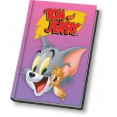 Блокнот Cool for school, А6, 80 л., серия "Tom and Jerry", шитье на нитку, красный
