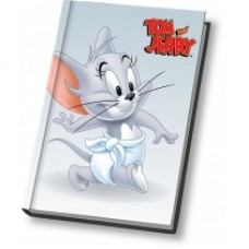 Блокнот Cool for school, А6, 80 л., серия "Tom and Jerry", шитье на нитку, белый