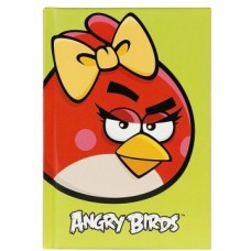 Блокнот Cool for school, А6, 80 л., серия "Angry Birds", шитье на нитку, салатовый