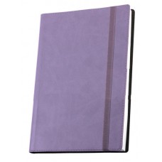Деловой блокнот Optima Vivella, А6, 256 л., мягкая обложка, на резинке, сиреневый