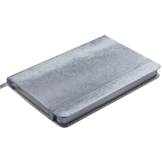 Блокнот деловой Buromax Ingot, 95x140мм, 80л., твердая обложка, серебряный