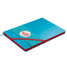 Блокнот деловой Buromax Lollipop Logo2u, А5, 96л., мягкая обложка, бирюзовый