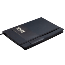 Блокнот деловой Buromax Brief Logo2u, А5, 96л., мягкая обложка, черный