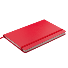 Блокнот деловой Buromax Strong Logo2u, 125x195мм, 80л., твердая обложка, красный