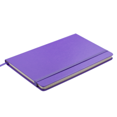 Блокнот деловой Buromax Strong Logo2u, 125x195мм, 80л., твердая обложка, фиолетовый