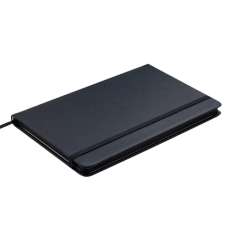 Блокнот деловой Buromax Profy Logo2u, 125x195мм, 80л., твердая обложка, черный