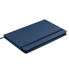 Блокнот деловой Buromax Profy Logo2u, 125x195мм, 80л., твердая обложка, синий