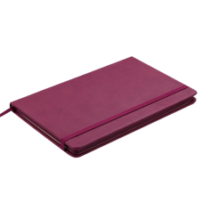 Блокнот деловой Buromax Profy Logo2u, 125x195мм, 80л., твердая обложка, бордовый