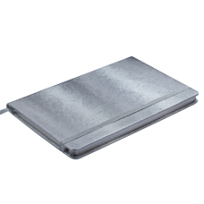 Блокнот деловой Buromax Ingot, 125x195мм, 80л., твердая обложка, серебряный