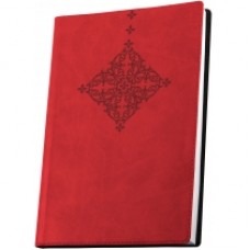 Деловой блокнот Optima Vivella, А6, 256 л., тиснение "Орнамент-ромб", мягкая обложка, красный