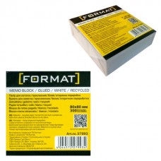 Бумага для заметок 80х80 мм Format, 300 л., непроклеенная, белая