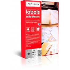 Этикетки самоклеящиеся Optima для CD дисков, 2 шт. А4 100 л., d 114,5 мм
