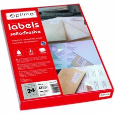 Этикетки самоклеящиеся Optima, 1шт. А4, 100 л., 210x297 мм