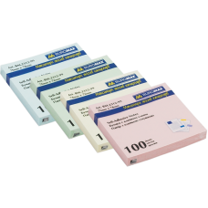 Блок для заметок с клейким слоем Buromax "Jobmax", 76х76мм, 100 л., ассорти