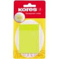 Блок для заметок с клейким слоем Kores, 50х75 мм, 50 л., неон желтый