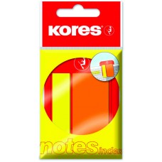 Закладки с клейким слоем Kores, 45х2 и 45х25 мм, 25 шт., пластиковые, 2 цвета на пластиковой скрепке