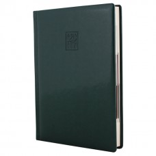 Ежедневник недатированный Optima GLOSS, А5, 320 л., балакрон, зеленый