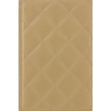 Ежедневник недатированный Cabinet "Square", А5, 320 л., искусственная кожа, с металлической закладкой и карманом, золотой