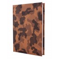 Ежедневник недатированный Economix MILITARY, А5, 320 л., балакрон, коричневый