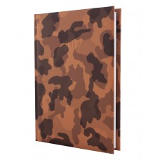 Ежедневник недатированный Economix MILITARY, А5, 320 л., балакрон, коричневый