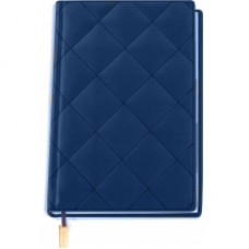 Ежедневник недатированный Cabinet "Square", А5, 320 л., искусственная кожа, с металлической закладкой и карманом, синий