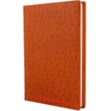Ежедневник недатированный Cabinet Ostrich, А5, 320 л., искусственная кожа, коричневый