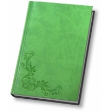 Ежедневник недатированный Optima Vivella тиснение "Notebook", А5, 320 л., искусственная кожа, зеленый