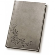 Ежедневник недатированный Optima Vivella тиснение "Notebook", А5, 320 л., искусственная кожа, серый