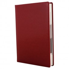 Ежедневник недатированный Optima GLOSS, А5, 320 л., балакрон, красный