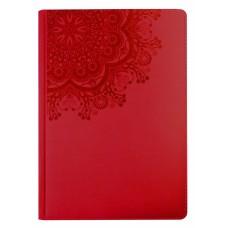Ежедневник недатированный Optima Vivella тиснение "Узор круг", А5, 320 л., искусственная кожа, красный