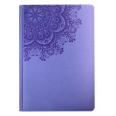 Ежедневник полудатированный Optima Vivella, тиснение "Орнамент круговой", А5, 384 л., искусственная кожа, сиреневый