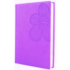 Ежедневник полудатированный Optima Vivella "Цветок", А5, 384 л., искусственная кожа, розовый
