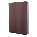 Ежедневник полудатированный Optima MINK, А5, 384 л., искусственная кожа, коричневый металлик