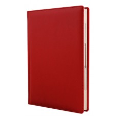 Ежедневник полудатированный Optima VINTAG, А5, 384 л., искусственная кожа, красный