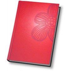 Ежедневник полудатированный Optima Vivella "Цветок", А5, 384 л., искусственная кожа, красный