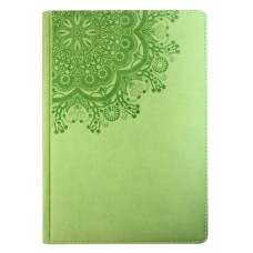 Ежедневник полудатированный Optima Vivella, тиснение "Орнамент круговой", А5, 384 л., искусственная кожа, фисташковый