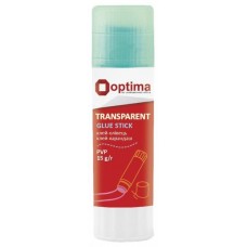 Клей-карандаш Optima "Transparent", прозрачный, 15 г