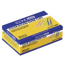 Скріпка 28 мм кругла Economix, кольорова, 100шт.