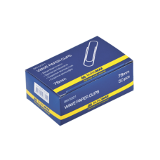 Скрепки никелированные Buromax, 78 мм, 50 шт., волнистые