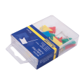 Кнопки-гвоздики цветные Buromax "Флажки", пластиковый контейнер, 30 шт.