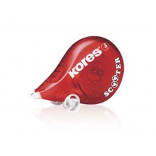 Корректор ленточный Kores Scooter, 4,2мм х 8м, красный