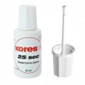 Корректирующая жидкость Kores "25 секунд" с кисточкой, 20 мл
