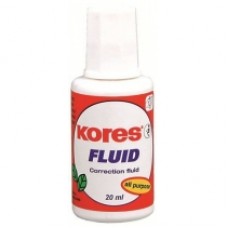 Корректирующая жидкость Kores FLUID с кисточкой, 20 мл