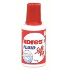 Корректирующая жидкость Kores FLUID SOFT TIP с универсальным аппликатором, 20 мл