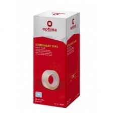 Лента клейкая канцелярская 19 мм x 30 м "Easy tear" Optima, прозрачная