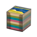 Бокс с цветной бумагой Buromax, 90х90х90мм, 1000л., дымчатая