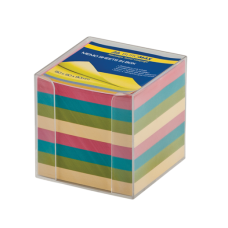 Бокс с цветной бумагой Buromax, 90х90х90мм, прозрачная