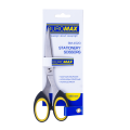 Ножницы 16 см Buromax, цельнометалические, ручки с резиновыми вставками
