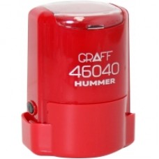 Оснастка автоматическая GRAFF 46040 HUMMER "GLOSSY", для печати d 40 мм, красная с футляром